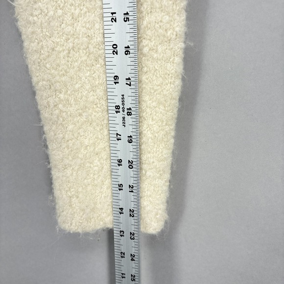 Samsoe Samsoe Jacket Womens Small Beige White Emilie Alpaca Blend Boucle Cropped - Picture 15 of 16